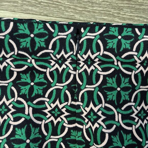 J Crew No. 2 Pencil Skirt green pattern Geometric Petite 0 188​ - Picture 5 of 7
